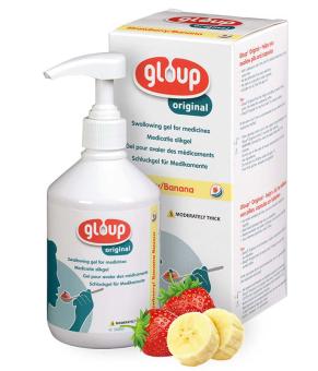 Gloup Original medicatie slikgel aardbei-banaan 500ml