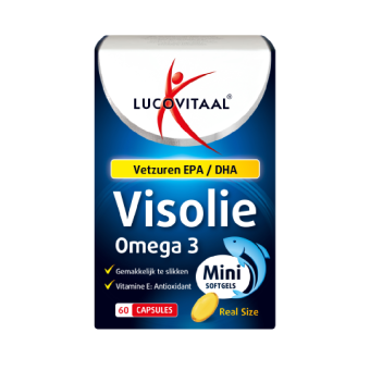 Lucovitaal Visolie Omega 3 Mini Softgel Capsule 60 st