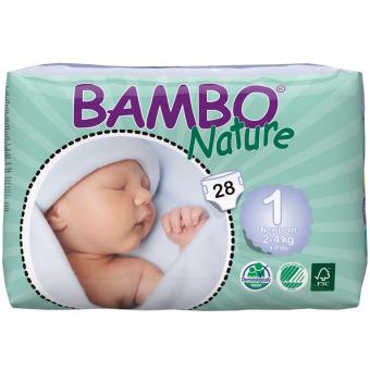 Bambo Nature Slip New Born 1 2-4KG Eco NG 28 stuks