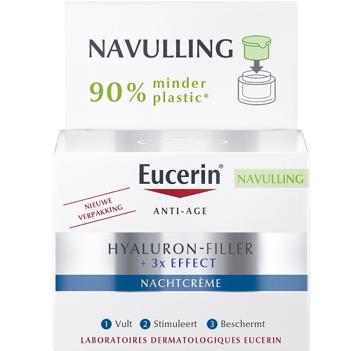 Eucerin Hyaluron-Filler 3x Effect Navulverpakking Nachtcrème 50ml