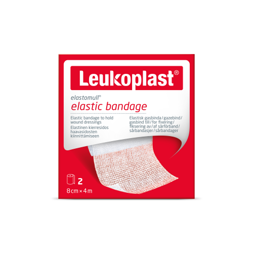 Leukoplast Elastomull Elastic Bandage 8cm x 4m Fixatiewindsels 2 stuks