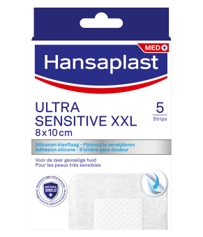 Hansaplast Ultra Sensitive XXL Strips 8 x 10cm 5 stuks