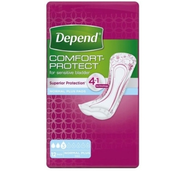 Depend Comfort-Protect Normal Plus Inleggers 12 stuks