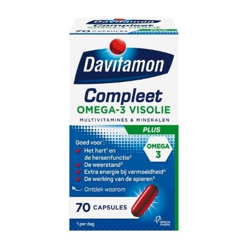 Davitamon Compleet Omega-3 Visolie Capsules 70 stuks