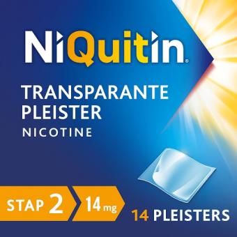 NiQuitin Clear Stap 2 Nicotine 14mg/24uur Pleisters 14 stuks