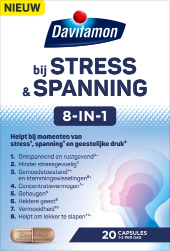 Davitamon Bij Stress & Spanning 8-In-1 Tabletten 20 stuks
