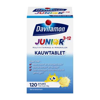 Davitamon Junior Extra D3 Banaan Kauwtabletten 120 stuks