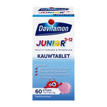 Davitamon Junior Framboos Kauwtabletten 60 stuks