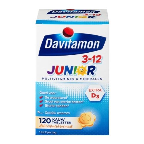 Davitamon Junior 3+ Extra D3 Kauwtabletten 120 stuks