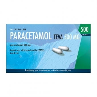 Teva Paracetamol 500mg Zetpillen 10 stuks