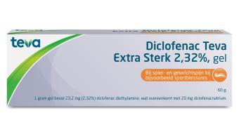 Teva Diclofenac extra sterk gel 2,32% 60gr