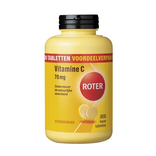 Roter Voordeelverpakking Vitamine C 70mg Citroen Kauwtabletten 800 stuks