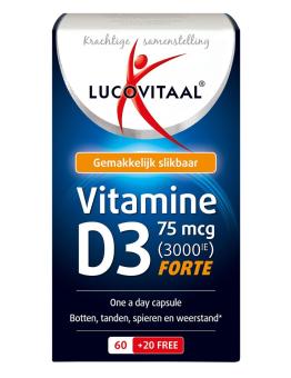 Lucovitaal Vitamine D3 75mcg Capsules 80 stuks