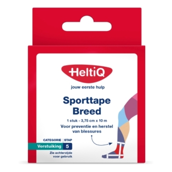HeltiQ Breed Sporttape 3,75cm x 10m 1 stuk