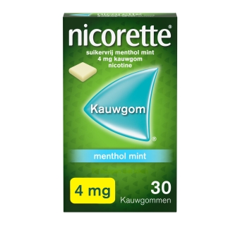 Nicorette Methol Mint Nicotine 4mg Kauwgums 30 stuks